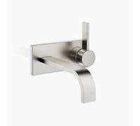 Dornbracht MEM Mitigeur monocommandé mural pour lavabos avec plaques de recouvrement, sans vidage, saillie 207mm, 36864782-06, Couleur: Platine Mat