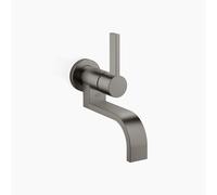 Dornbracht MEM Mitigeur monocommandé mural pour lavabos sans vidage, saillie 185mm, 36805782-99, Couleur: foncé Platine mat