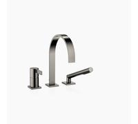 Dornbracht MEM Mitigeur monocommandé pour bain à trois trous pour montage sur bord de baignoire ou sur bord de carrelage, saillie 220mm, 27412782-99, Couleur: foncé Platine mat
