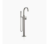 Dornbracht MEM Mitigeur monocommandé pour bain avec tube de trop-plein pour montage indépendant, avec garniture de douche flexible, 25863782-99, Couleur: foncé Platine mat