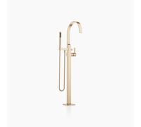 Dornbracht MEM Mitigeur monocommandé pour bain avec tube de trop-plein pour montage indépendant, avec garniture de douche flexible, 25863782-46, Couleur: Champagne brossé