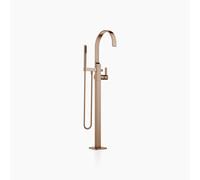 Dornbracht MEM Mitigeur monocommandé pour bain avec tube de trop-plein pour montage indépendant, avec garniture de douche flexible, 25863782-42, Couleur: Bronze brossé