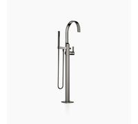 Dornbracht MEM Mitigeur monocommandé pour bain avec tube de trop-plein pour montage indépendant, avec garniture de douche flexible, 25863782-19, Couleur: Chrome foncé