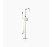 Dornbracht MEM Mitigeur monocommandé pour bain avec tube de trop-plein pour montage indépendant, avec garniture de douche flexible, 25863782-06, Couleur: Platine Mat