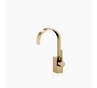 Dornbracht MEM Mitigeur monocommandé pour lavabos avec garniture d'écoulement, saillie 165mm, 33500782-39, Couleur: Dark Brass brossé