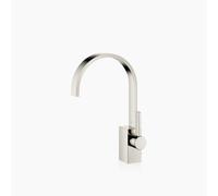 Dornbracht MEM Mitigeur monocommandé pour lavabos avec garniture d'écoulement, saillie 200mm, 33501782-08, Couleur: platine