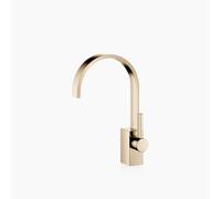Dornbracht MEM Mitigeur monocommandé pour lavabos, sans garniture de vidage, saillie 200mm, 33526782-47, Couleur: Champagne