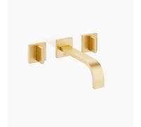 Dornbracht MEM Mitigeur mural pour lavabo sans vidage, saillie 200mm, kit de montage final, 36712782-28, Couleur: Laiton brossé