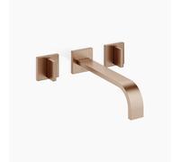 Dornbracht MEM Mitigeur mural pour lavabo sans vidage, saillie 240mm, kit de montage final, 36717782-42, Couleur: Bronze brossé