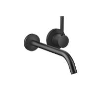 Dornbracht META Mitigeur mural de lavabo sans vidage, saillie 250mm, jet rond enrichi d'air, 36861660-33, Couleur: Noir Mat