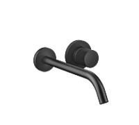 Dornbracht META PURE Mitigeur mural de lavabo sans vidage, saillie 250mm, bec fixe, 36861664-33, Couleur: Noir Mat