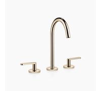 Dornbracht META Mélangeur de lavabo à trois trous avec garniture d'écoulement, saillie 168mm, 20713661-26, Couleur: Or clair