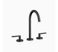 Dornbracht META Mélangeur de lavabo à trois trous avec garniture d'écoulement, saillie 168mm, 20713661-33, Couleur: Noir Mat