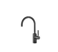 Dornbracht META Mitigeur monocommandé pour lavabo avec vidage, saillie 165mm, bec orientable 360, 33560661-33, Couleur: Noir Mat