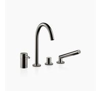 Dornbracht META Mitigeur de bain à 4 trous pour montage sur bord de baignoire ou sur bord de carrelage, saillie 221mm, 27632661-19, Couleur: Chrome foncé