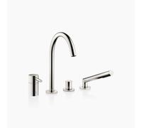 Dornbracht META Mitigeur de bain à 4 trous pour montage sur bord de baignoire ou sur bord de carrelage, saillie 221mm, 27632661-06, Couleur: Platine Mat