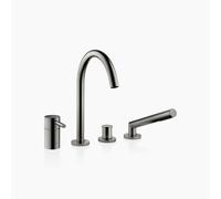 Dornbracht META Mitigeur de bain à 4 trous pour montage sur bord de baignoire ou sur bord de carrelage, saillie 221mm, 27632661-99, Couleur: foncé Platine mat