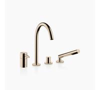 Dornbracht META Mitigeur de bain à 4 trous pour montage sur bord de baignoire ou sur bord de carrelage, saillie 221mm, 27632661-26, Couleur: Or clair