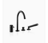 Dornbracht META Mitigeur de bain à 4 trous pour montage sur bord de baignoire ou sur bord de carrelage, saillie 221mm, 27632661-33, Couleur: Noir Mat