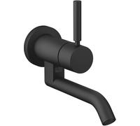 Dornbracht META Mitigeur monocommandé mural pour lavabos sans vidage, saillie 185mm, 36805660-33, Couleur: Noir Mat