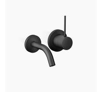 Dornbracht META Mitigeur monocommandé mural pour lavabos sans vidage, saillie 125mm, 36867662-33, Couleur: Noir Mat