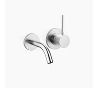 Dornbracht META Mitigeur monocommandé mural pour lavabos sans vidage, saillie 125mm, 36867662-93, Couleur: Chrome brossé