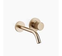 Dornbracht META Mitigeur monocommandé mural pour lavabos sans vidage, saillie 190mm, bec fixe, 36860664-27, Couleur: Light Gold brossé