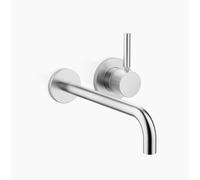 Dornbracht META Mitigeur monocommandé mural pour lavabos sans vidage, saillie 250mm, bec fixe, 36863660-93, Couleur: Chrome brossé