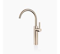 Dornbracht META Mitigeur monocommandé pour lavabos avec pied surélevé, sans garniture d'écoulement, saillie 201mm, 33534661-26, Couleur: Or clair