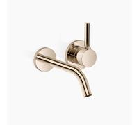 Dornbracht META Mitigeur mural de lavabo sans vidage, saillie 190mm, jet rond enrichi d'air, 36860660-26, Couleur: Or clair