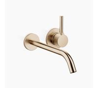 Dornbracht META Mitigeur mural de lavabo sans vidage, saillie 250mm, jet rond enrichi d'air, 36861660-27, Couleur: Light Gold brossé