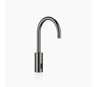 Dornbracht META Robinetteries de lavabo avec fonction électronique d'ouverture et de fermeture, sans vidage, alimentation par pile/réseau, 44521660-99, Couleur: foncé Platine mat