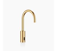 Dornbracht META Robinetteries de lavabo avec fonction électronique d'ouverture et de fermeture, sans vidage, alimentation par pile/réseau, 44521660-28, Couleur: Laiton brossé