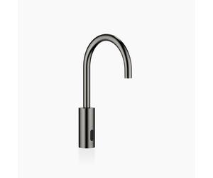 Dornbracht META Robinetteries de lavabo avec fonction électronique d'ouverture et de fermeture, sans vidage, alimentation par pile/réseau, 44521660-99, Couleur: foncé Platine mat