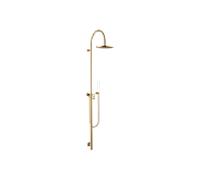 Dornbracht Meta set de douche 26024661-28 avec mitigeur monocommande de douche, saillie de douche sur pied 450 mm, laiton brossé