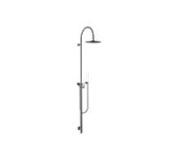 Dornbracht Meta set de douche 26024661-99 avec mitigeur de douche, projection de douche sur pied 450 mm, platine foncé mat
