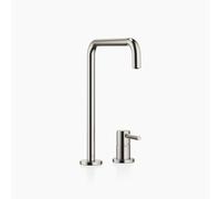 Dornbracht META SQUARE Mélangeur à deux trous avec rosaces individuelles, saillie 235mm, 32815861-06, Couleur: Platine brossé