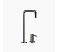 Dornbracht META SQUARE Mélangeur à deux trous avec rosaces individuelles, saillie 235mm, 32815861-19, Couleur: Chrome foncé