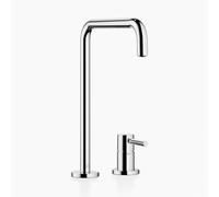 Dornbracht META SQUARE Mélangeur à deux trous avec rosaces individuelles, saillie 235mm, 32815861-00, Couleur: chrome