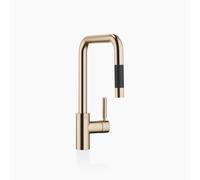 Dornbracht META SQUARE Mitigeur monocommandé Pull-down avec fonction douche, saillie 200mm, 33870861-46, Couleur: Champagne brossé