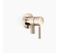 Dornbracht mitigeur monocommandé encastré avec plaques de recouvrement D. 80mm, avec raccord de douche intégré, 36046660-26, Couleur: Or clair