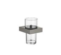 Porte-verre Dornbracht avec verre en cristal, modèle mural, 83400780-99