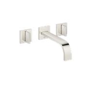 Dornbracht Set de finition Mem 36712782-08 pour mitigeur de lavabo à deux poignées, sans garniture de vidange , platine