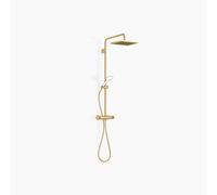 Dornbracht Showerpipe avec thermostat de douche sans douchettes à main, saillie douche à main 450mm, douche de tête 300x240mm, 34459980-28, Couleur: Laiton brossé