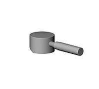 Dornbracht Soust. Levier complet Meta02 vc 90206204000-00 90 x 95 mm chromé