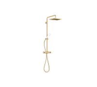 Dornbracht Symetrics set de douche 34459980-28 avec thermostatique de douche, saillie de douche sur pied 450 mm, laiton brossé