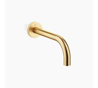 Dornbracht TARA Bec déverseur mural pour lavabos sans garniture d'écoulement, saillie 190mm, 13800882-28, Couleur: Laiton brossé