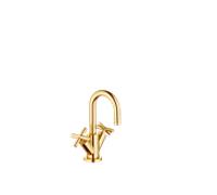 Dornbracht Tara. manettes 22302892-28 pour lavabo, avec garniture de vidage , saillie 100 mm, laiton brossé
