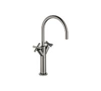 Dornbracht Tara. manettes 22533892-99 pour lavabo, base surélevée, sans garniture de vidange , platine foncé mat