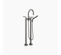 Dornbracht TARA Mélangeur bain/douche à deux trous pour montage indépendant, avec garniture de douche à main, saillie 220mm, 25943882-99, Couleur: foncé Platine mat